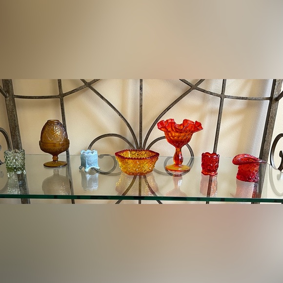 VINTAGE FENTON Olive Green Hobnail Glass Toothpick Holder 3"H - Picture 8 of 16